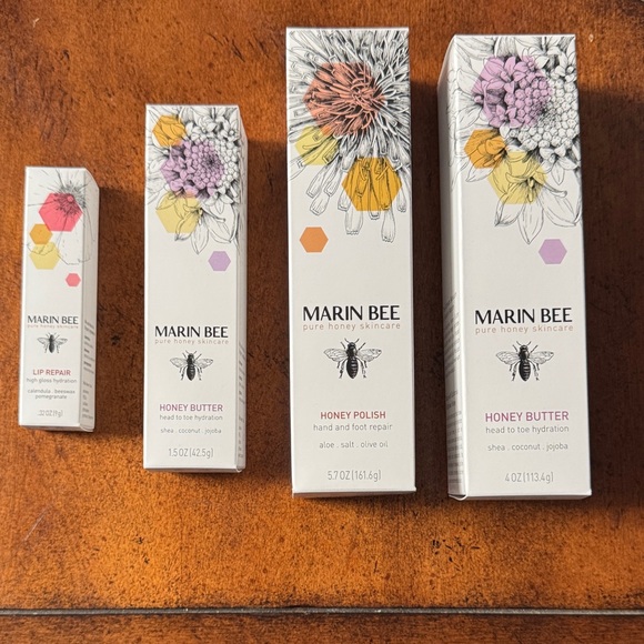 Marin Bee Other - Marin Bee Skincare Set with Floral Design